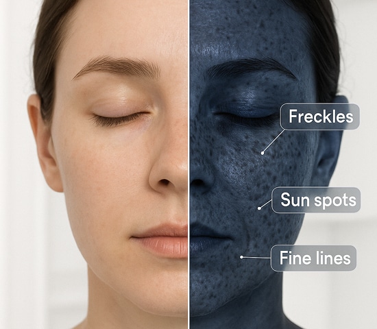 Wie 10 Jahre Sonnenschäden aussehen Wie 10 Jahre Sonnenschäden aussehen